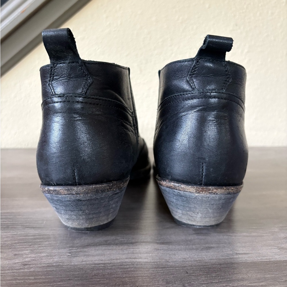 Golden Goose Black Leather Ankle Boots Size 38 - Picture 9 of 11